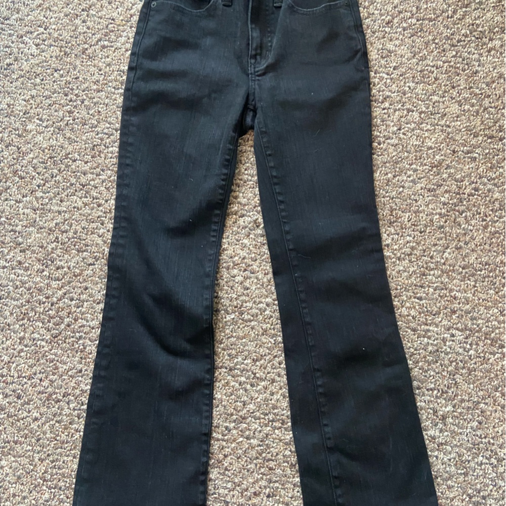Madewell Black Midrise Kick Out Jeans